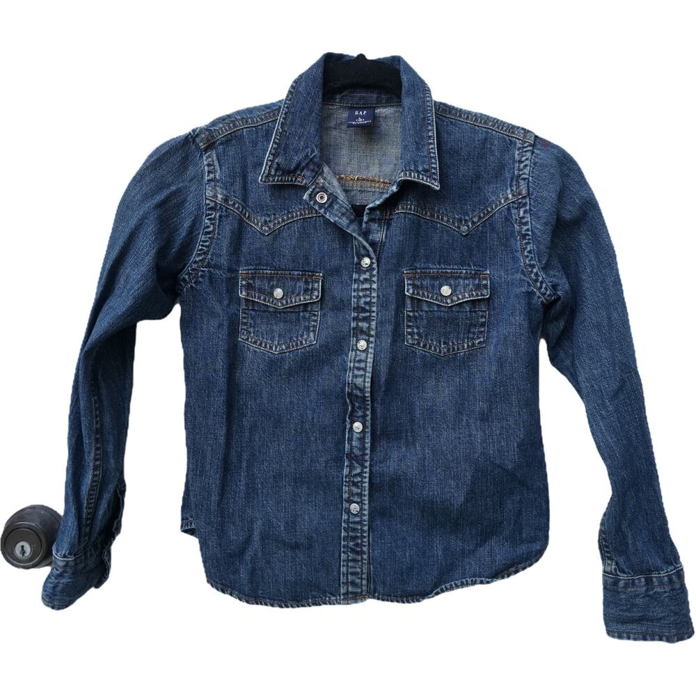 Gap Jean Jacket Girls Size L 10 Blue Denim